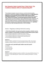 New Hampshire Septic Installer Exam 3 Study Guide &vert; Site Conditions&comma; Setbacks&comma; EDAs & Troubleshooting