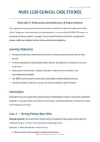 NURS 1150 &lpar;PDF&rpar; &vert; 2026-2027 &vert; University of Toledo &vert; Clinical Case Studies&comma; Medication Administration & Patient Safety