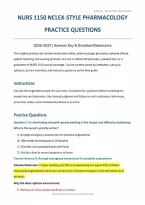 NURS 1150 &lpar;PDF&rpar; &vert; 2026-2027 &vert; University of Toledo &vert; NCLEX Pharmacology Practice Questions&comma; Answers & Rationales