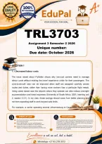 TRL3703 Assignment 3 PORTFOLIO &lpar;COMPLETE ANSWERS&rpar; Semester 2 2026 - DUE October 2026
