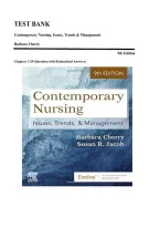 Test Bank for Contemporary Nursing&colon; Issues&comma; Trends&comma; and Management&comma; 9th Edition by Barbara Cherry and Susan R&period; Jacob &ndash; Complete Questions & Rationalized Answers&comma; Chapters 1&ndash;28