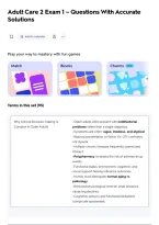 Adult Care 2 Exam 1 &ndash; Questions With Accurate&NewLine;Solutions