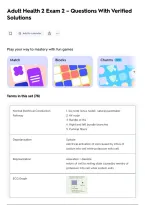 Adult Health 2 Exam 2 &ndash; Questions With Verified&NewLine;Solutions