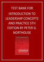 Test Bank For &NewLine;Introduction To &NewLine;Leadership Concepts &NewLine;And Practice 5Th &NewLine;Edition By Peter G&period; &NewLine;Northouse &NewLine;
