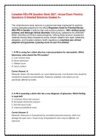 Canadian REx-PN Question Bank 2026&sol;2027 &vert; Actual Exam Practice Questions & Detailed Solutions