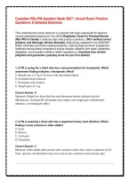 Canadian REx-PN Question Bank 2026&sol;2027 &vert; Actual Exam Practice Questions & Detailed Solutions