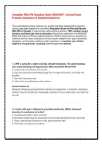 Canadian REx-PN Question Bank 2026&sol;2027 &vert; Actual Exam Practice Questions & Detailed Solutions