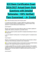 3CX Basic Certification Exam 2026&sol;2027 Actual Exam-Style Questions with Detailed Rationales &vert; 100&percnt; Verified &vert; Pass Guaranteed &ndash; A&plus; Graded