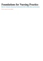 Elsevier Adaptive Quizzing Fundamental Skills 2026&sol;2027 &vert; Foundations for Nursing Practice Quiz Review & Study Guide