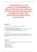 NURS Exam 2026-2027 QUESTIONS AND ANSWERS ALREADY GRADED A&plus;&period;&NewLine;100&percnt; Verified Solutions &vert; Updated Per Latest Guidelines &vert; Graded A&plus;