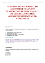 NURS Exam 2026-2027 QUESTIONS AND ANSWERS ALREADY GRADED A&plus;&period;&NewLine;100&percnt; Verified Solutions &vert; Updated Per Latest Guidelines &vert; Graded A&plus;
