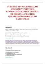 NURS Exam 2026-2027 QUESTIONS AND ANSWERS ALREADY GRADED A&plus;&period;&NewLine;100&percnt; Verified Solutions &vert; Updated Per Latest Guidelines &vert; Graded A&plus;