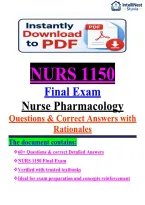 NURS 1150 Final Exam &ndash; Nurse Pharmacology I &lpar;2026&sol;2027&rpar; &vert; 60&plus; Questions & Correct Answers with Rationales &vert; NCLEX NGN Style
