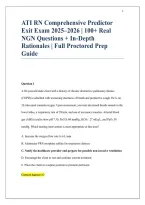 ATI RN Comprehensive Predictor Exit Exam&colon; Practice Questions and Answers Study Guide 2026