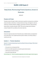 NURS 1150 Exam 2 &lpar;PDF&rpar; &vert; 2026-2027 &vert; University of Toledo &vert; Pharmacology Study Guide & Practice Questions