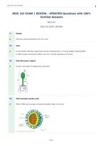 BIOS 242 EXAM 1 REVIEW &ndash; UPDATED Questions with 100&percnt;&NewLine;Verified Answers