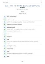 Week 1 - BIOS 242 &ndash; UPDATED Questions with 100&percnt; Verified&NewLine;Answers&NewLine;