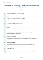 Exam 3 BIOS 242 Study Guide &ndash; UPDATED Questions with 100&percnt;&NewLine;Verified Answers
