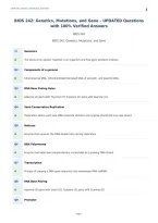 BIOS 242&colon; Genetics&comma; Mutations&comma; and Gene &ndash; UPDATED Questions&NewLine;with 100&percnt; Verified Answers&NewLine;