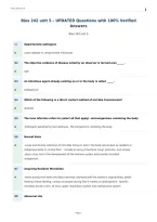 Bios 242 unit 5 &ndash; UPDATED Questions with 100&percnt; Verified&NewLine;Answers