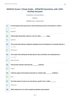BIOS242 Exam 2 Study Guide &ndash; UPDATED Questions with 100&percnt;&NewLine;Verified Answers