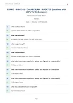 EXAM 2 - BIOS 242 - CHAMBERLAIN &ndash; UPDATED Questions with&NewLine;100&percnt; Verified Answers