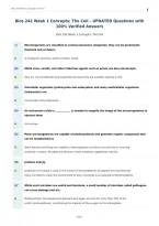 Bios 242 Week 1 Concepts&colon; The Cell &ndash; UPDATED Questions with&NewLine;100&percnt; Verified Answers