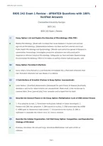BIOS 242 Exam 1 Review &ndash; UPDATED Questions with 100&percnt;&NewLine;Verified Answers