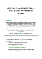 NSG 6020 3P Exam &ndash; 2026&sol;2027 Edition &ndash; 75&NewLine;Actual Questions & Verified Correct&NewLine;Answers