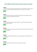 BQA CERTIFICATION EXAM MC Questions with Correct Solutions