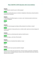 BQA CERTIFICATION Questions with Correct Solutions