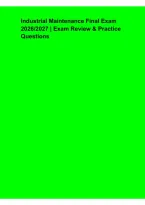 Industrial Maintenance Mechanic 2026&lowbar;2027 &ndash; Exam Review & Practice Questions