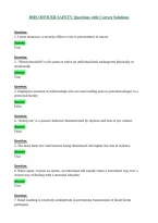 BSIS OFFICER SAFETY Questions with Correct Solutions