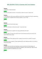 BSIS TRAINING MANUAL Questions with Correct Solutions