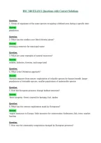 BSC 340 EXAM 1 Questions with Correct Solutions&period;