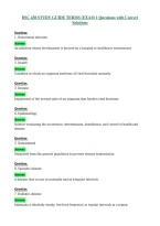 BSC 438 STUDY GUIDE TERMS &lpar;EXAM 1 Questions with Correct Solutions
