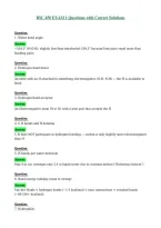 BSC 450 EXAM 1 Questions with Correct Solutions