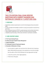 Tncc 9Th Edition Final Exam Verified &NewLine;Questions With Correct Answers And &NewLine;Rationales &vert; Graded A&plus; &vert; Latest 2025-2026