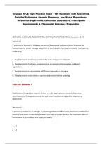 Georgia MPJE 2026 Practice Exam &ndash; Pharmacy Law Questions & Answers