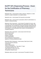 ExCPT Dispensing Process Exam 2026&sol;2027 &vert; Pharmacy Technician Practice Questions & Answers