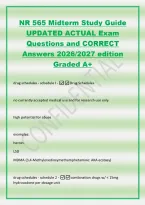 NR 565 Midterm Study Guide&NewLine;UPDATED ACTUAL Exam&NewLine;Questions and CORRECT&NewLine;Answers 2026&sol;2027 edition&NewLine;Graded A&plus;