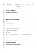 Extreme EXOS Campus &ndash; UPDATED Questions with 100&percnt; Verified&NewLine;Answers&NewLine;
