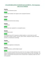 C724 &lpar;INFORMATION SYSTEMS MANAGEMENT&rpar; - WGU Questions with Correct Solutions&period;
