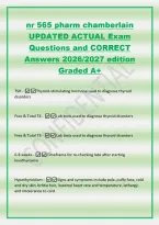 nr 565 pharm chamberlain&NewLine;UPDATED ACTUAL Exam&NewLine;Questions and CORRECT&NewLine;Answers 2026&sol;2027 edition&NewLine;Graded A&plus;