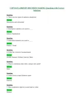 C207 DATA-DRIVEN DECISION MAKING Questions with Correct Solutions