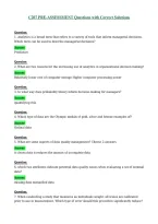 C207 PRE-ASSESSMENT Questions with Correct Solutions&period;