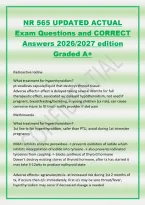 NR 565 UPDATED ACTUAL&NewLine;Exam Questions and CORRECT&NewLine;Answers 2026&sol;2027 edition&NewLine;Graded A&plus;&NewLine;Radioactive Iodine&NewLine;What treatment for hyperthyroidism&quest;&NewLine;pt swallows capsule&sol;liquid that destroys thyroid tissue&NewLine;Adverse effects&equals; effect is delayed taking several mo