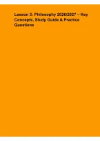 Lesson 3 &ndash; Philosophy 2026&lowbar;2027&colon; Key Concepts&comma; Study Guide & Practice Questions