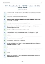 MHIC Licenes Practice &num;2&period; &ndash; UPDATED Questions with 100&percnt;&NewLine;Verified Answers