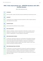 MHIC- Home Improvement Law &ndash; UPDATED Questions with 100&percnt;&NewLine;Verified Answers